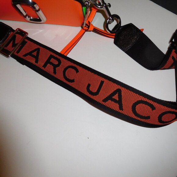 Marc Jacobs Saffiano Green/Orange Leather Crossbody Bag - Picture 4 of 7